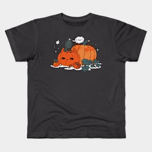 Pumpkin Cat Halloween Kids T-Shirt